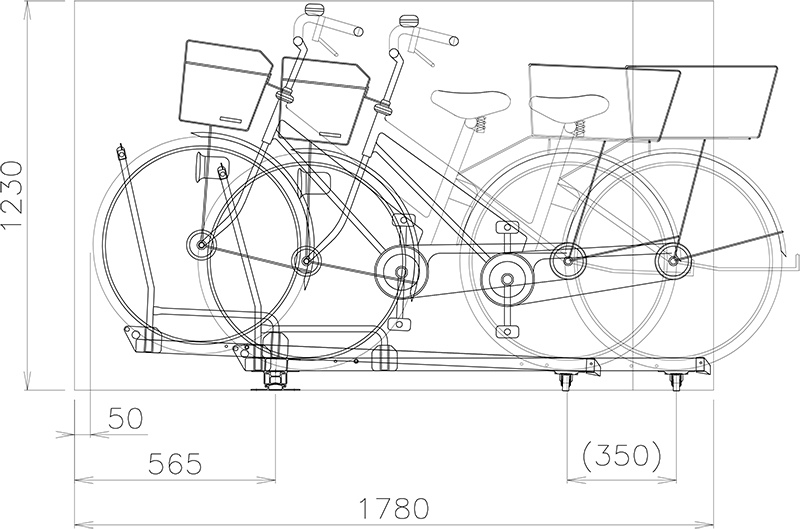 自転車 寸法 図